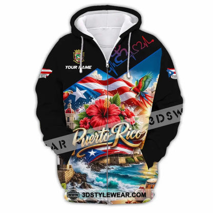 Unisex Shirt - Custom Puerto Rico Shirt - Zipper Hoodie / S - T-shirt