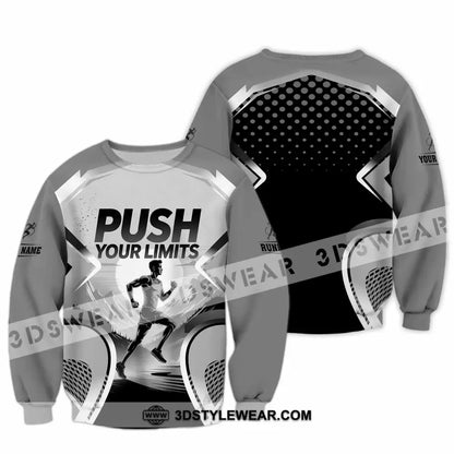 Unisex Shirt - Custom Push Your Limits Running 3D Shirt - Long Sleeve / S - T-shirt