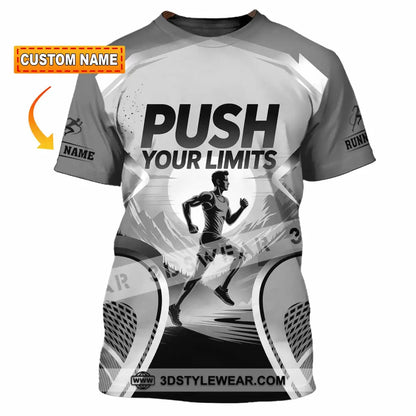 Unisex Shirt - Custom Push Your Limits Running 3D Shirt - T-shirt