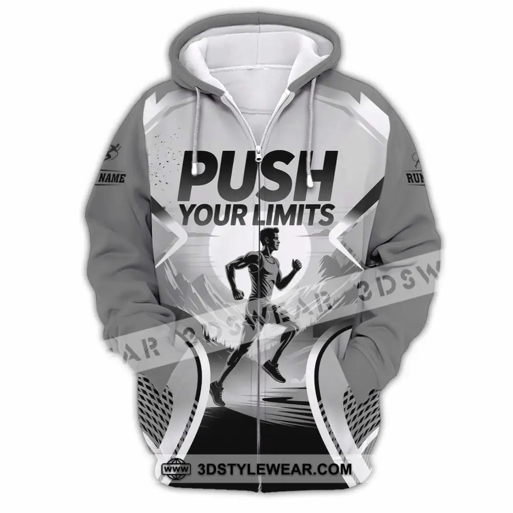 Unisex Shirt - Custom Push Your Limits Running 3D Shirt - Zipper Hoodie / S - T-shirt