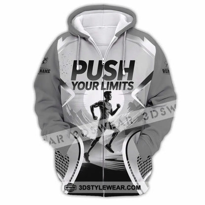 Unisex Shirt - Custom Push Your Limits Running 3D Shirt - Zipper Hoodie / S - T-shirt