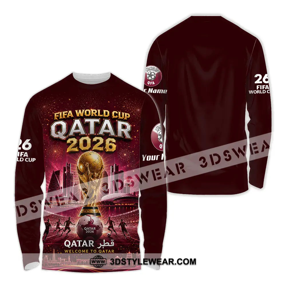 Unisex Shirt - Custom Qatar World Cup 2026 Shirt - Long Sleeve Shirt / S - T-shirt