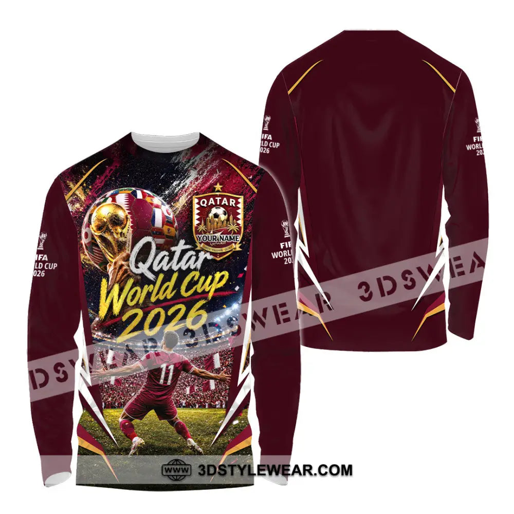 Unisex Shirt - Custom Qatar World Cup 2026 Shirt - Long Sleeve Shirt / S - T-shirt