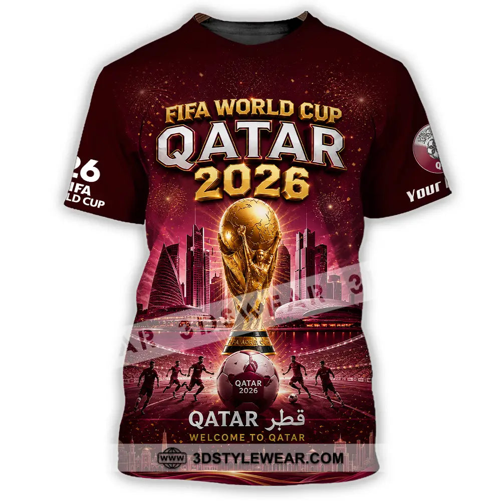 Unisex Shirt - Custom Qatar World Cup 2026 Shirt - T-Shirt / S - T-shirt