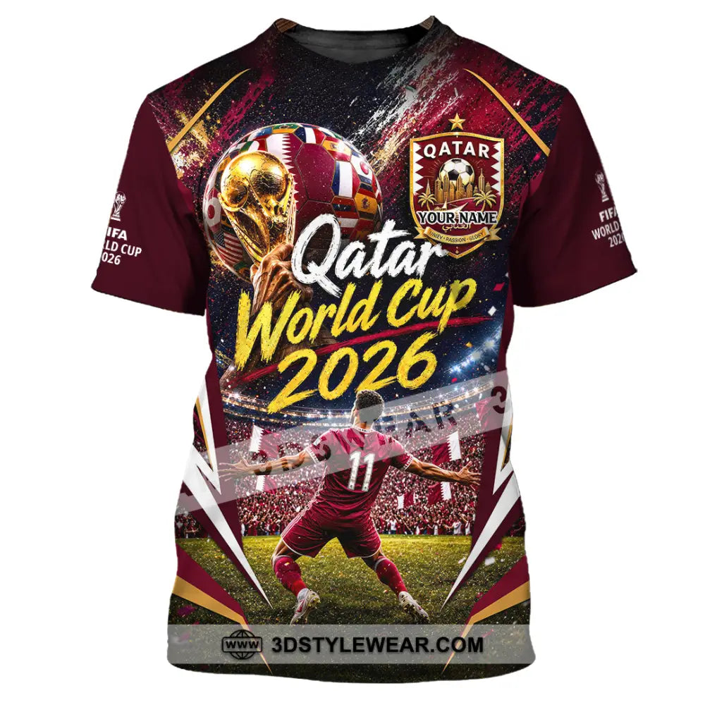 Unisex Shirt - Custom Qatar World Cup 2026 Shirt - T-Shirt / S - T-shirt