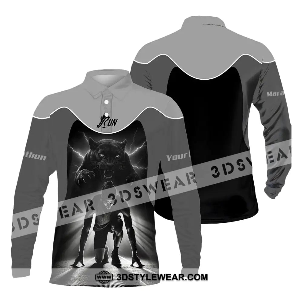 Unisex Shirt - Custom Ready To Run Love Running Shirt - Long Sleeve Polo / S - T-shirt