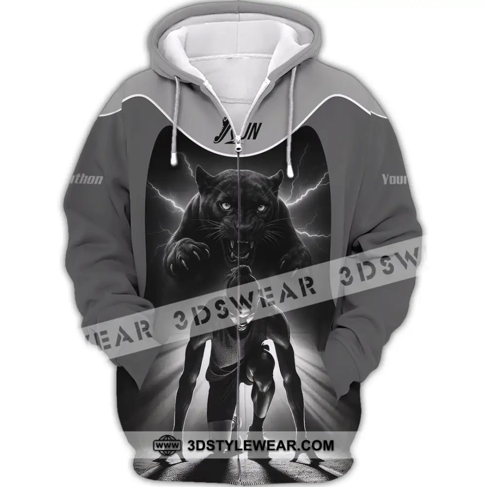 Unisex Shirt - Custom Ready To Run Love Running Shirt - Zipper Hoodie / S - T-shirt