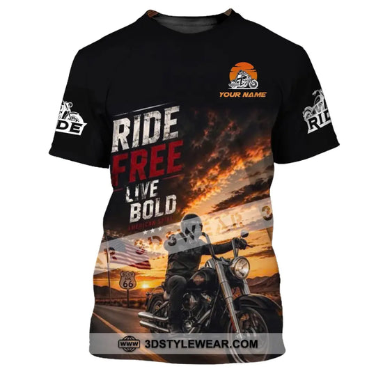Unisex Shirt - Custom Ride Free Live Bold Shirt style option 4