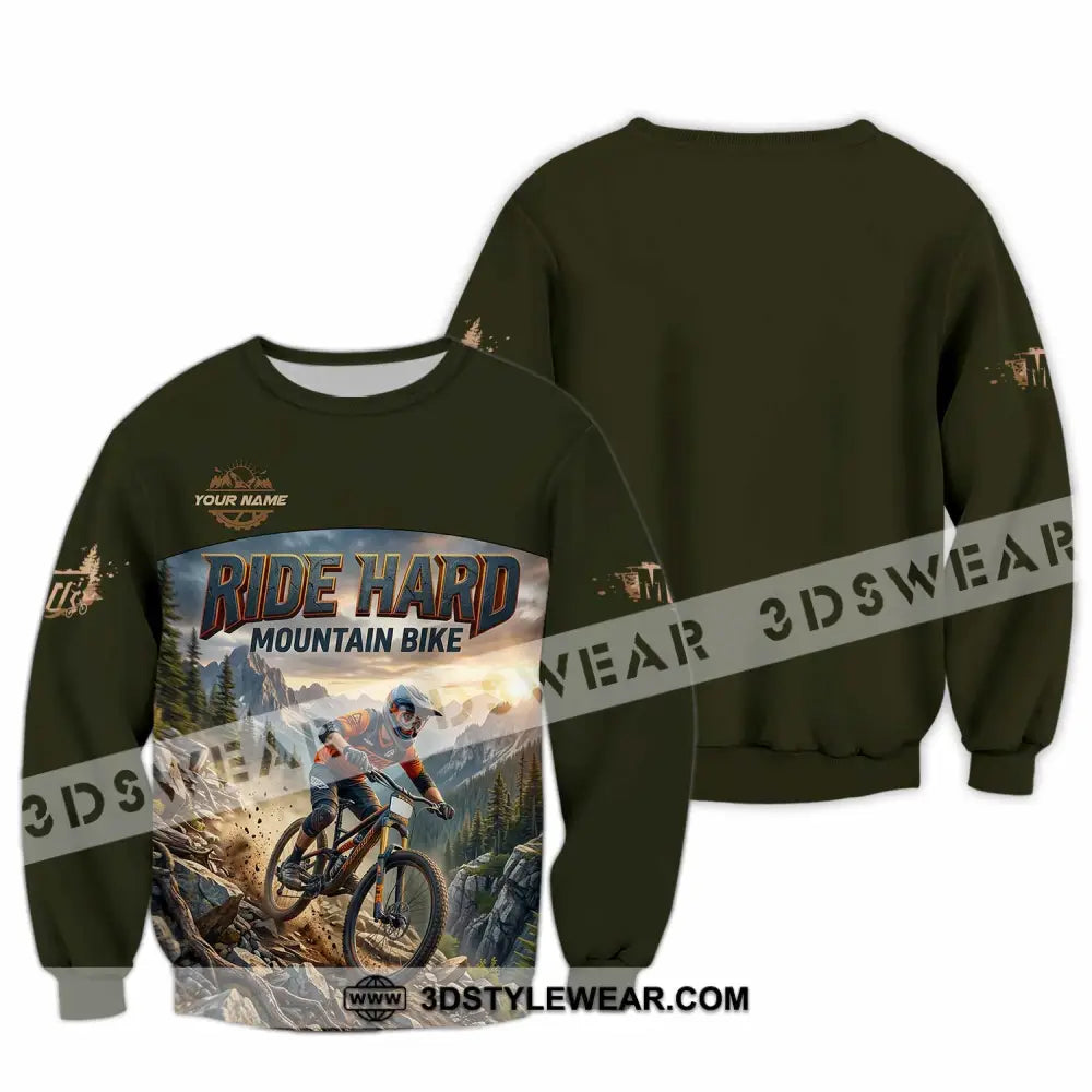 Unisex Shirt - Custom Ride Hard Mountain Bike Shirt - Long Sleeve / S - T-shirt
