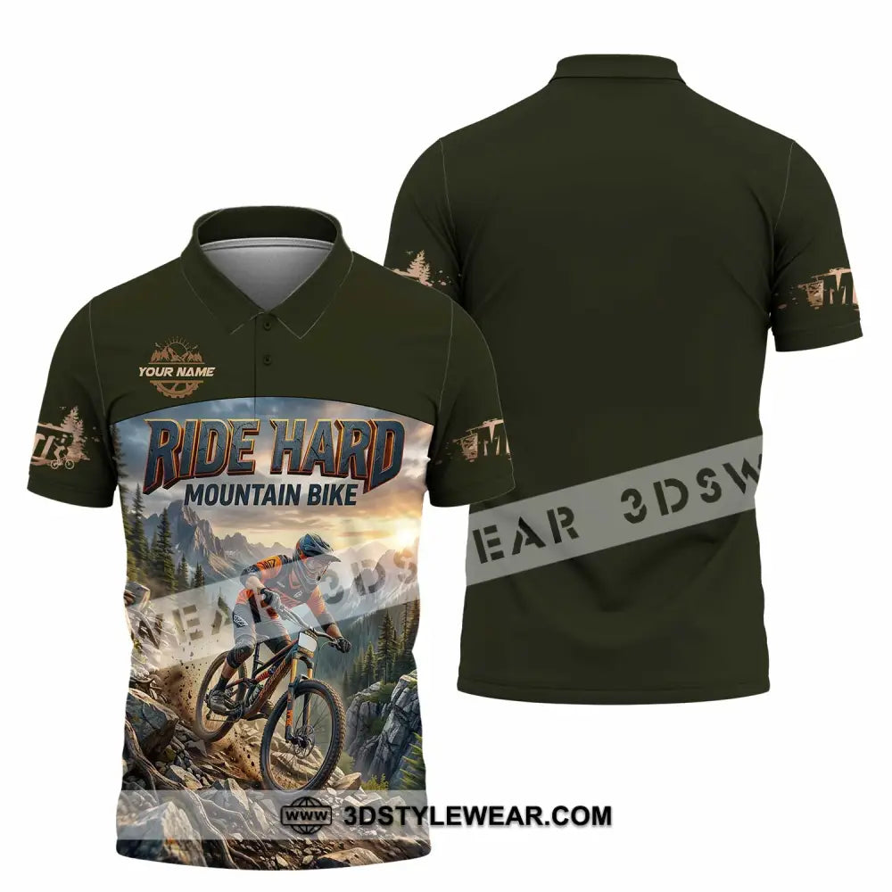 Unisex Shirt - Custom Ride Hard Mountain Bike Shirt - Polo Shirt / S - T-shirt