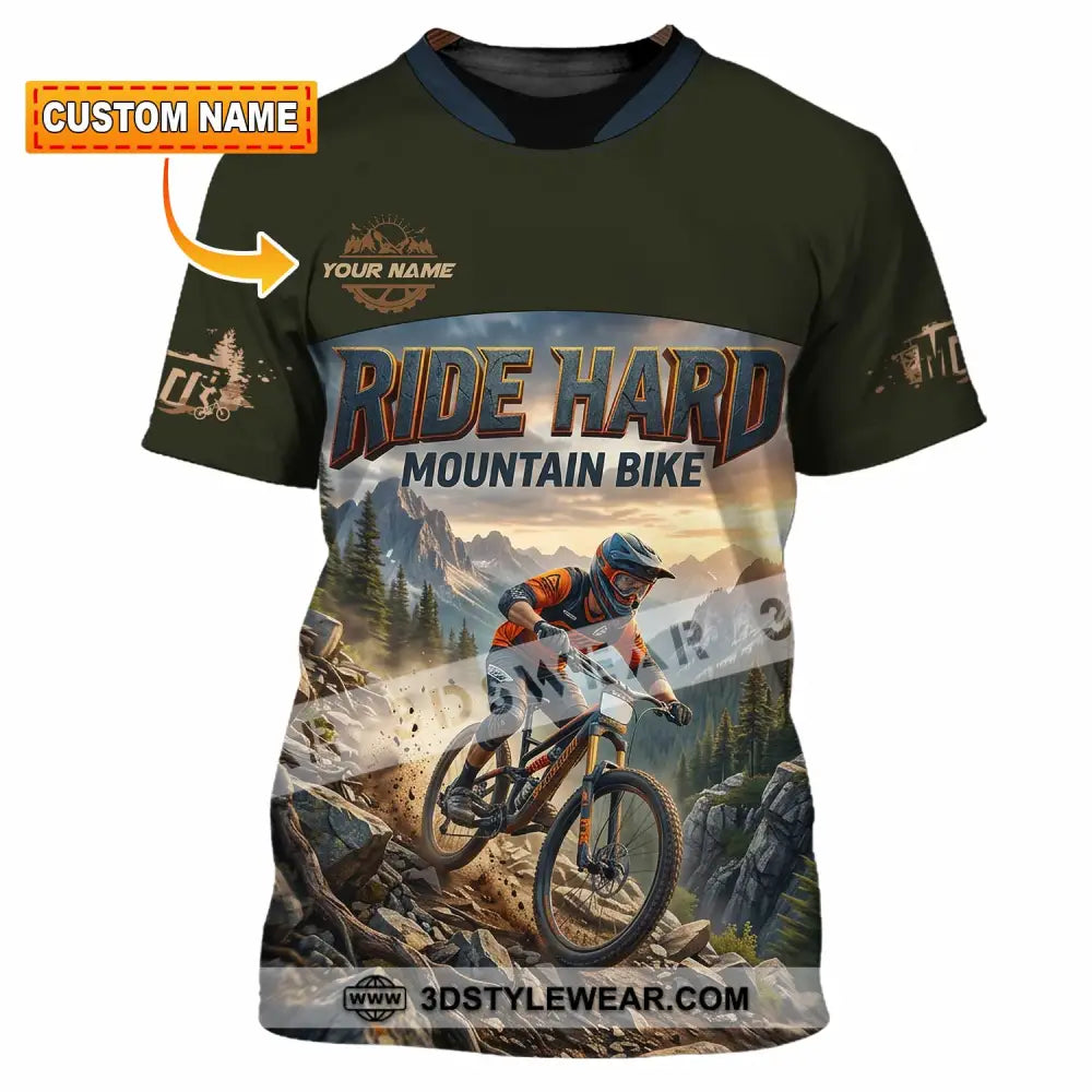 Unisex Shirt - Custom Ride Hard Mountain Bike Shirt - T-shirt