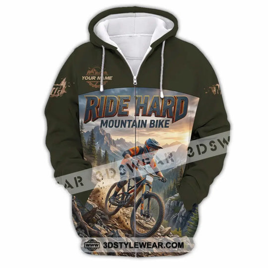 Unisex Shirt - Custom Ride Hard Mountain Bike Shirt style option 4