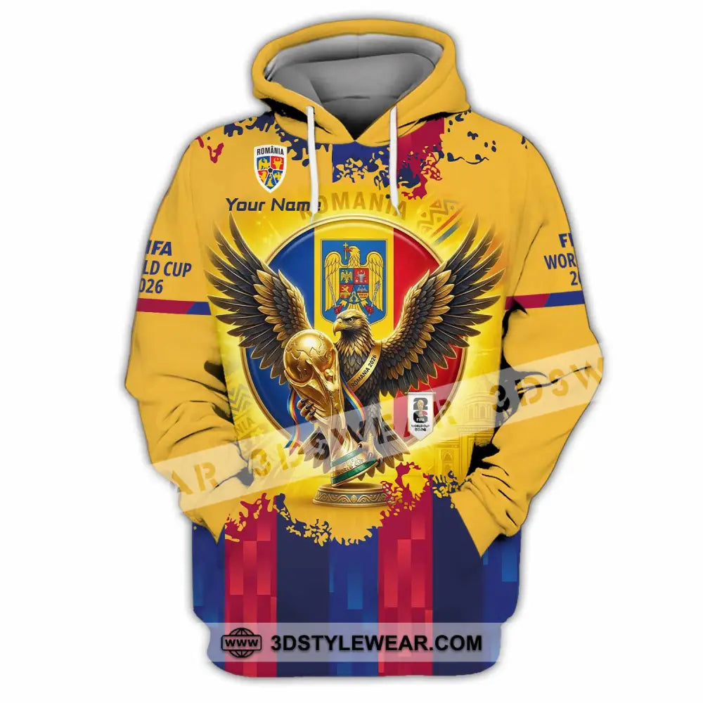 Unisex Shirt - Custom Romania World Cup 2026 3D Shirt Hoodie / S T-shirt