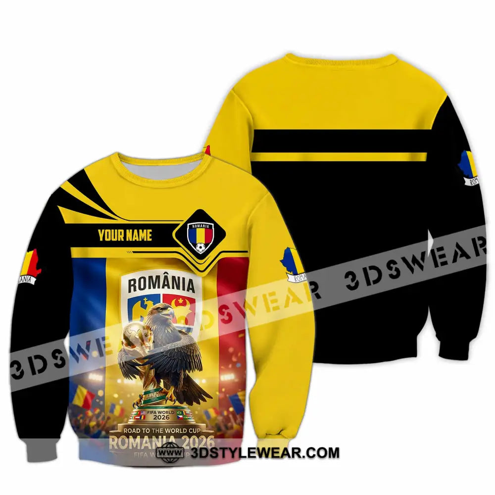 Unisex Shirt - Custom Romania World Cup 2026 3D Shirt Long Sleeve / S T-shirt