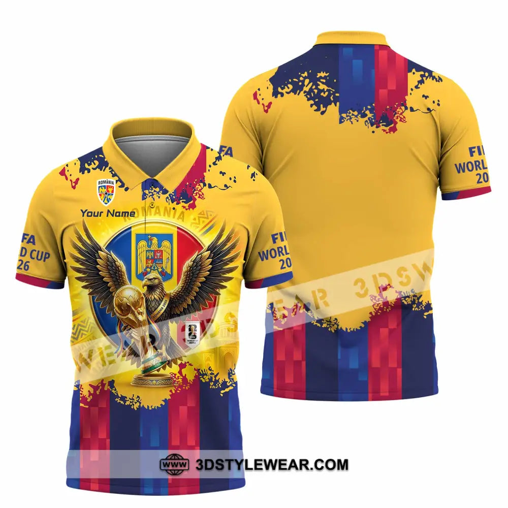 Unisex Shirt - Custom Romania World Cup 2026 3D Shirt Polo Shirt / S T-shirt