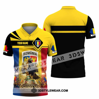 Unisex Shirt - Custom Romania World Cup 2026 3D Shirt Polo Shirt / S T-shirt