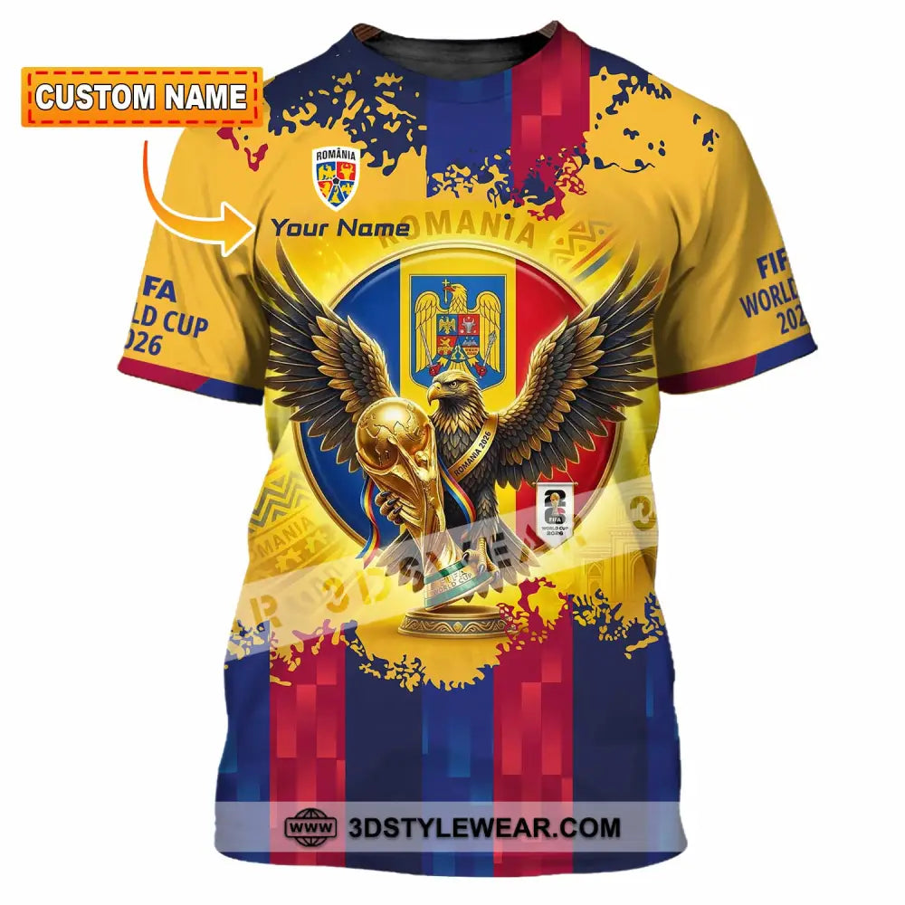 Unisex Shirt - Custom Romania World Cup 2026 3D Shirt T-shirt