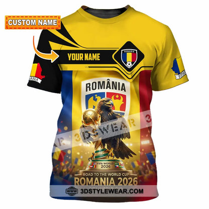 Unisex Shirt - Custom Romania World Cup 2026 3D Shirt T-shirt