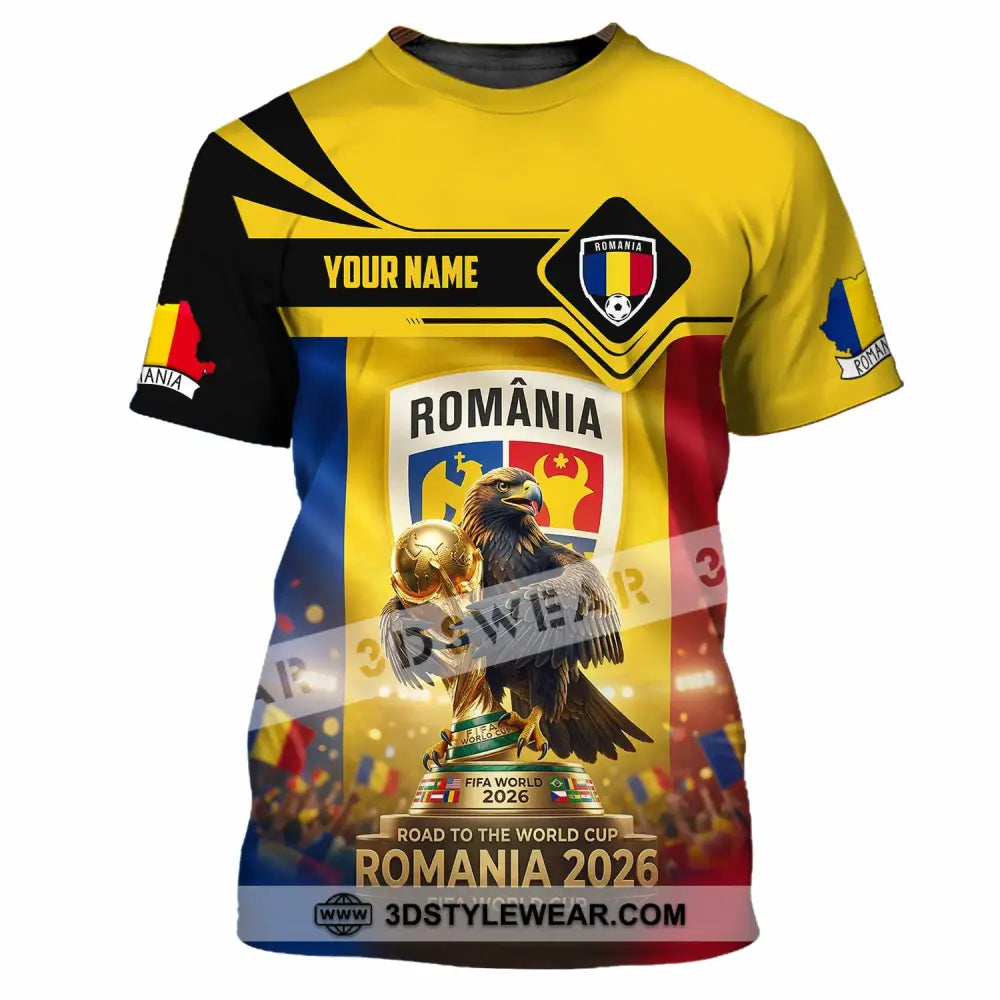 Unisex Shirt - Custom Romania World Cup 2026 3D Shirt T-Shirt / S T-shirt