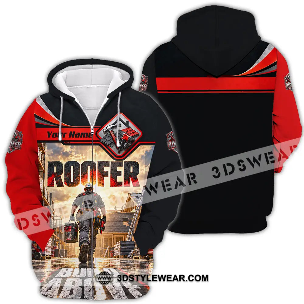 Unisex Shirt - Custom Roofer Shirt - Zipper Hoodie / S - T-shirt