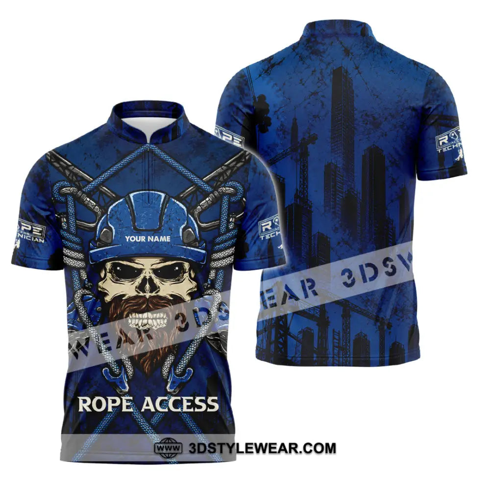 Unisex Shirt - Custom Rope Access Technician Shirt - Zipper Polo Shirt / S - T-shirt