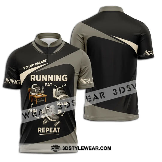 Unisex Shirt - Custom Run Eat Sleep And Repeat, Running Lover, Runner Shirt style option 2