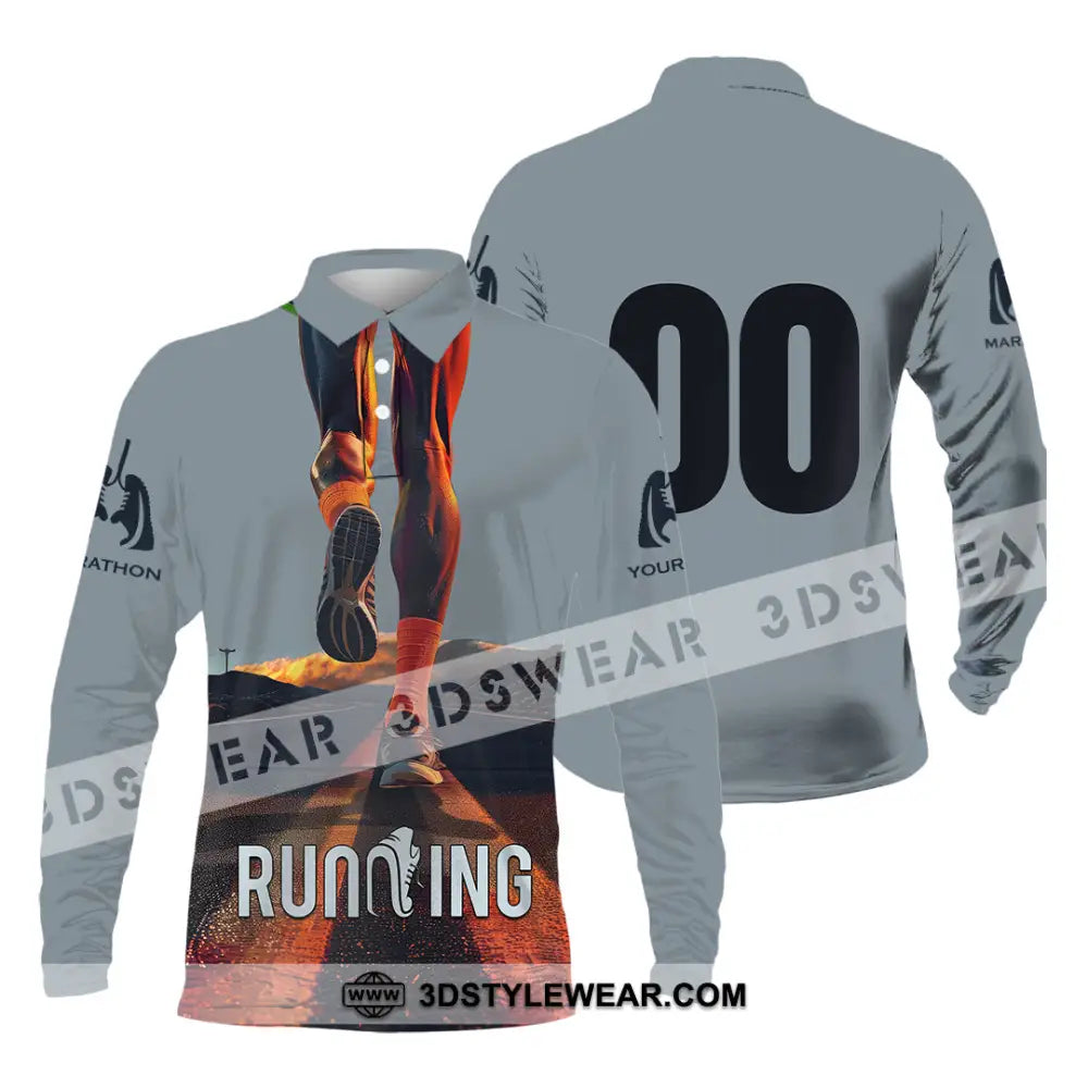 Unisex Shirt - Custom Run For Fun Running Lover Sport Shirt - Long Sleeve Polo / S - T-shirt