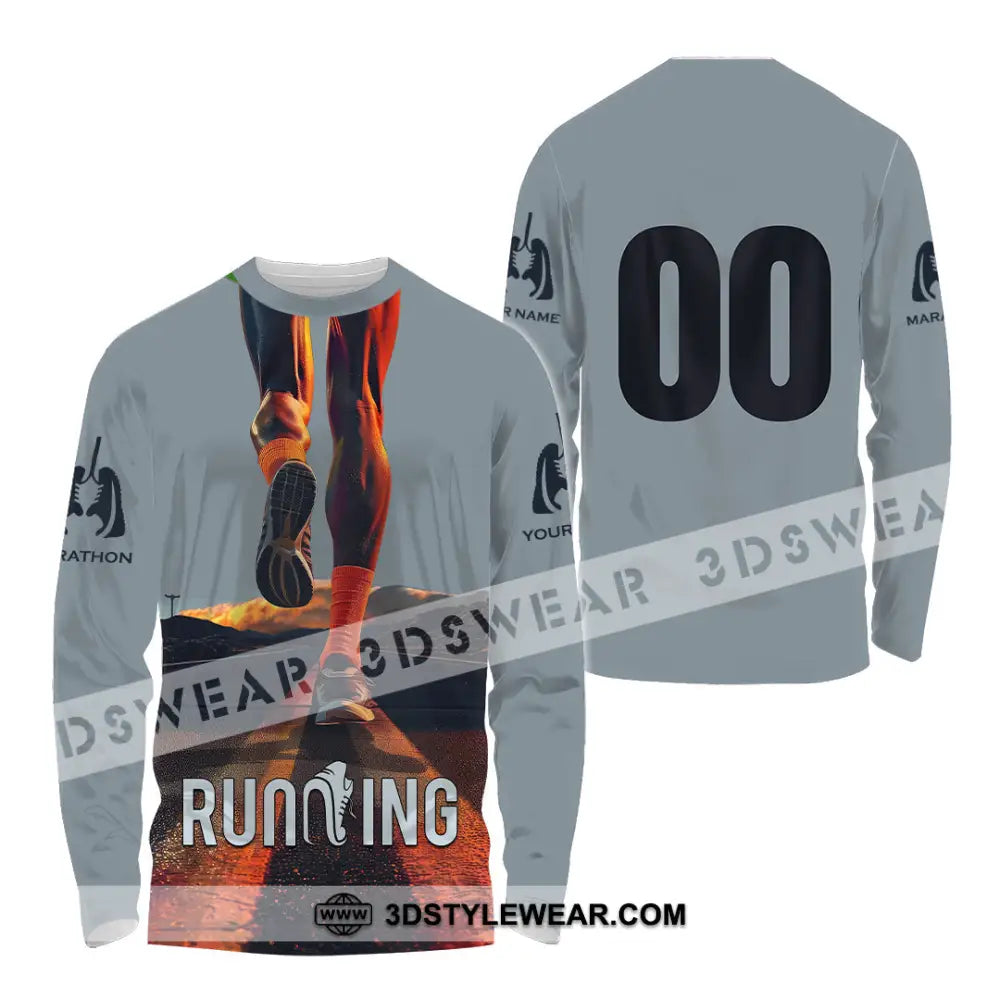 Unisex Shirt - Custom Run For Fun Running Lover Sport Shirt - Long Sleeve Shirt / S - T-shirt