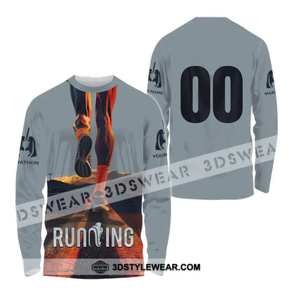 Unisex Shirt - Custom Run For Fun Running Lover Sport Shirt - Long Sleeve Shirt / S - T-shirt