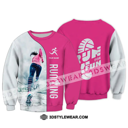 Unisex Shirt - Custom Run For Fun Running Lover Sport Shirt - Long Sleeve / S - T-shirt