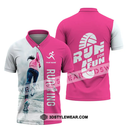 Unisex Shirt - Custom Run For Fun Running Lover Sport Shirt - Polo Shirt / S - T-shirt