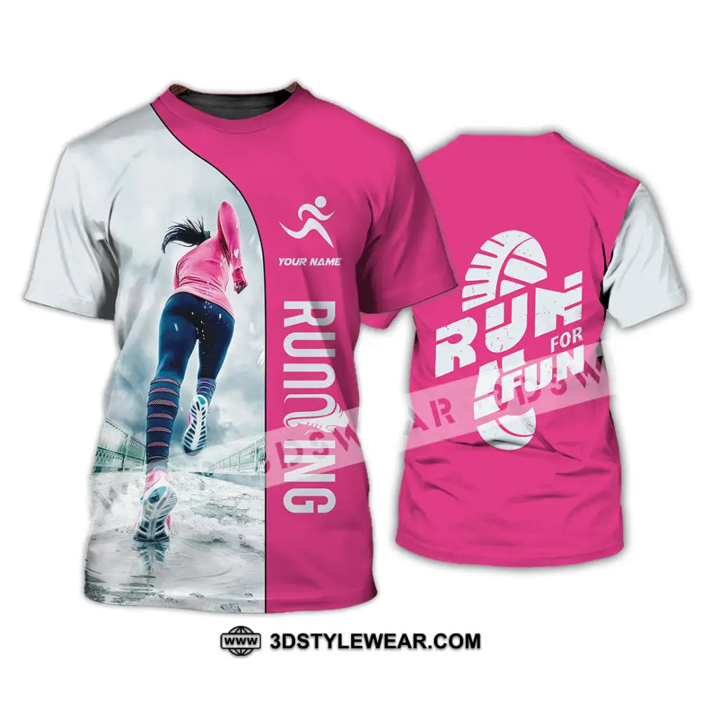 Unisex Shirt - Custom Run For Fun Running Lover Sport Shirt - T-Shirt / S - T-shirt