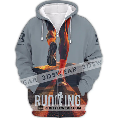 Unisex Shirt - Custom Run For Fun Running Lover Sport Shirt - Zipper Hoodie / S - T-shirt