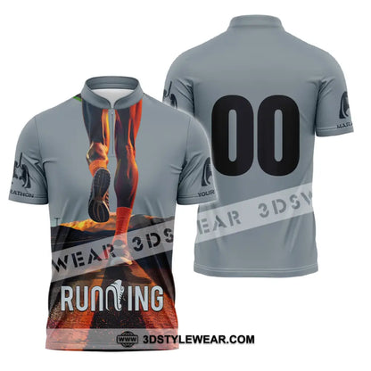 Unisex Shirt - Custom Run For Fun Running Lover Sport Shirt - Zipper Polo Shirt / S - T-shirt