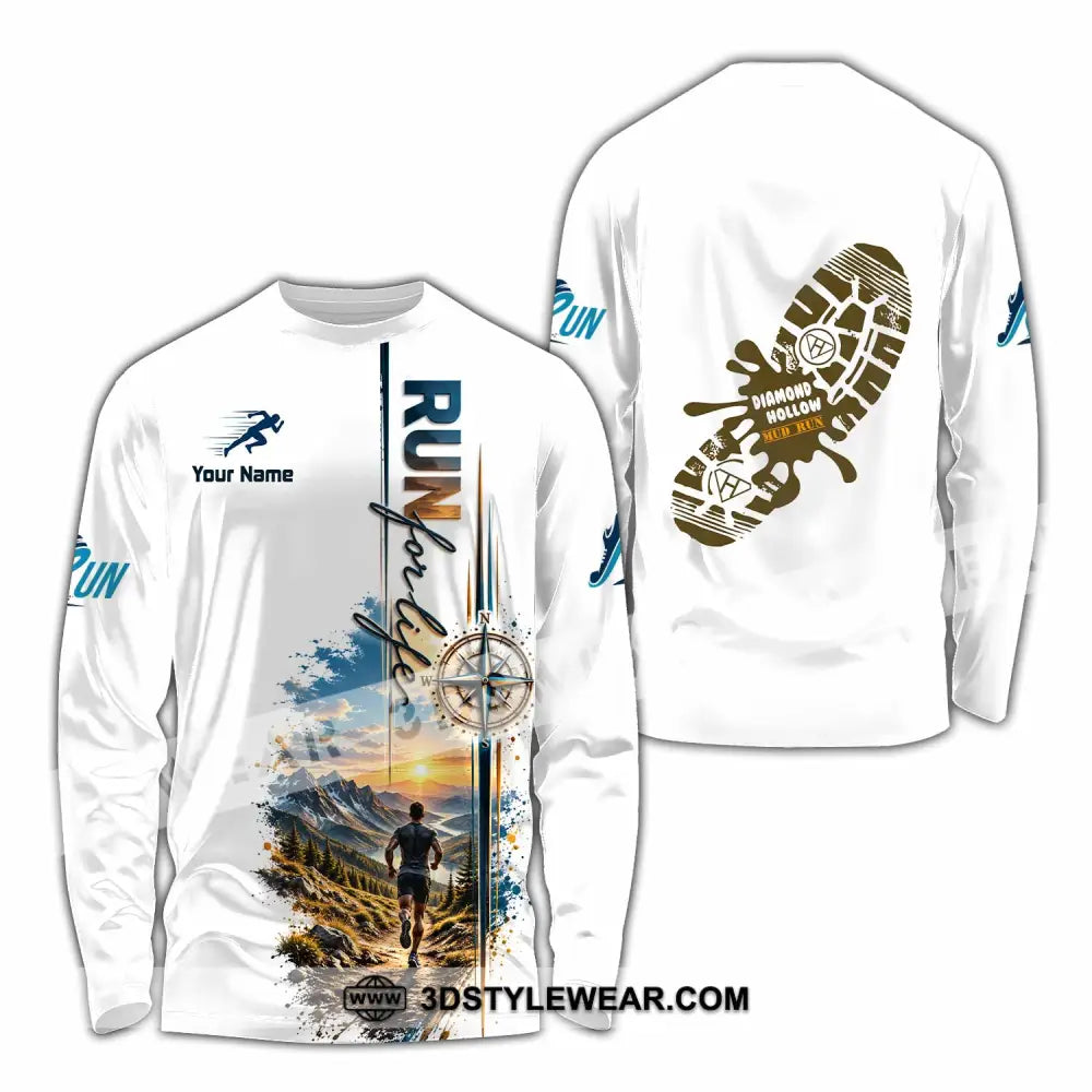 Unisex Shirt - Custom Run For Life Shirt - Long Sleeve Shirt / S - T-shirt