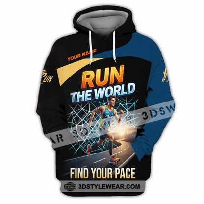 Unisex Shirt - Custom Run The World Find Your Pace Shirt - Hoodie / S - T-shirt
