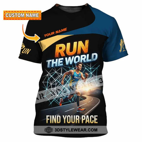 Unisex Shirt - Custom Run The World Find Your Pace Shirt style option 1