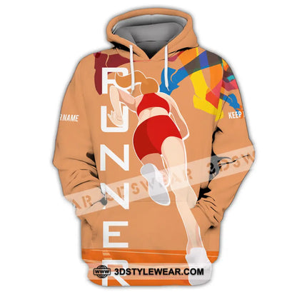 Unisex Shirt - Custom Runner Keep Running 3D Shirt - Hoodie / S - T-shirt