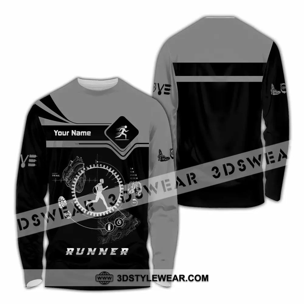 Unisex Shirt - Custom Runner Shirt - Long Sleeve Shirt / S - T-shirt
