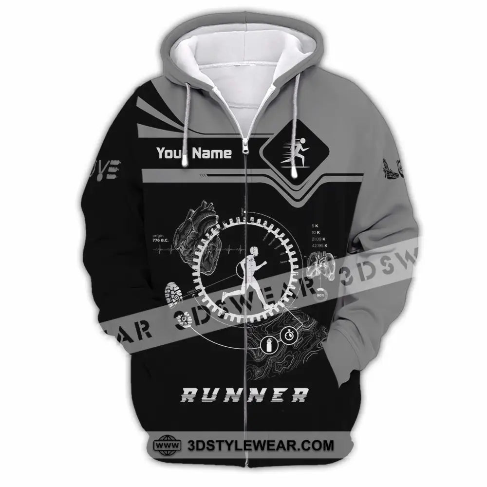 Unisex Shirt - Custom Runner Shirt - Zipper Hoodie / S - T-shirt