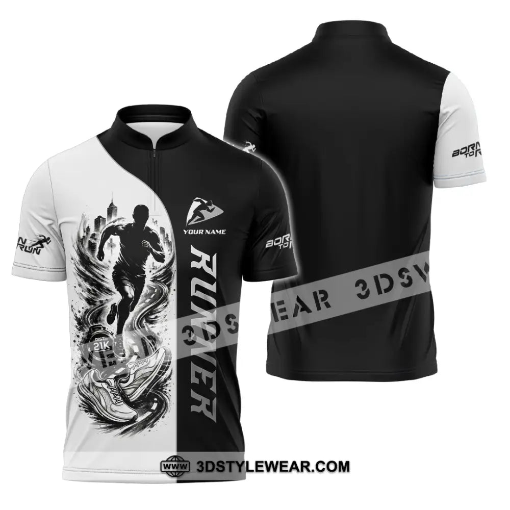 Unisex Shirt - Custom Runner Shirt - Zipper Polo Shirt / S - T-shirt