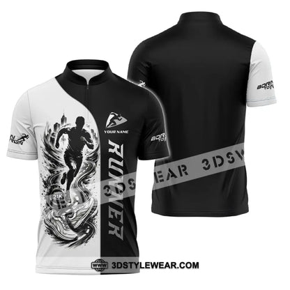 Unisex Shirt - Custom Runner Shirt - Zipper Polo Shirt / S - T-shirt