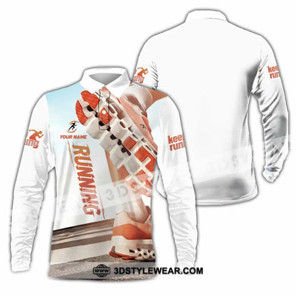 Unisex Shirt - Custom Running 3D Shirt - Long Sleeve Polo / S - T-shirt