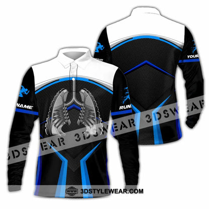 Unisex Shirt - Custom Running 3D Shirt - Long Sleeve Polo / S - T-shirt