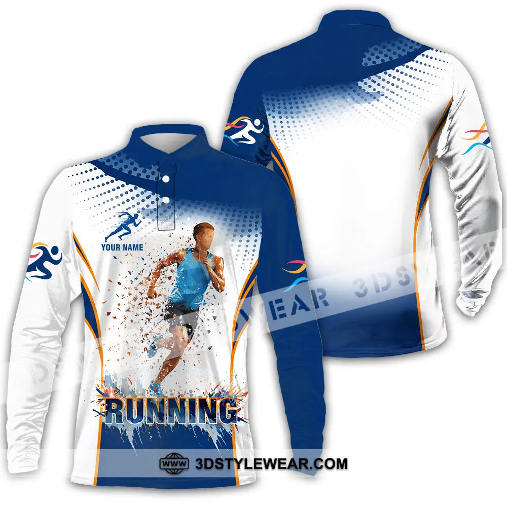Unisex Shirt - Custom Running 3D Shirt - Long Sleeve Polo / S - T-shirt