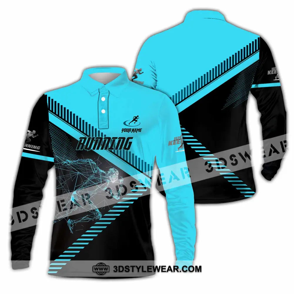 Unisex Shirt - Custom Running 3D Shirt - Long Sleeve Polo / S - T-shirt