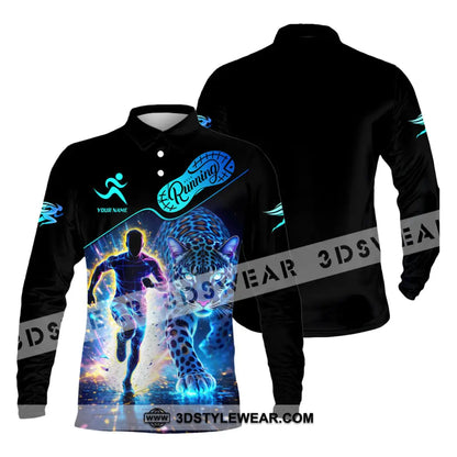 Unisex Shirt - Custom Running 3D Shirt - Long Sleeve Polo / S - T-shirt