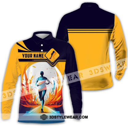Unisex Shirt - Custom Running 3D Shirt - Long Sleeve Polo / S - T-shirt