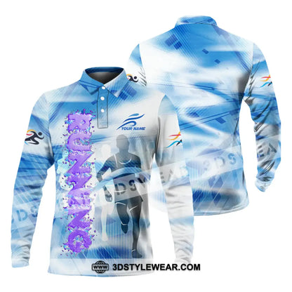 Unisex Shirt - Custom Running 3D Shirt - Long Sleeve Polo / S - T-shirt