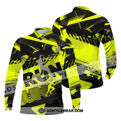 Unisex Shirt - Custom Running 3D Shirt - Long Sleeve Polo / S - T-shirt
